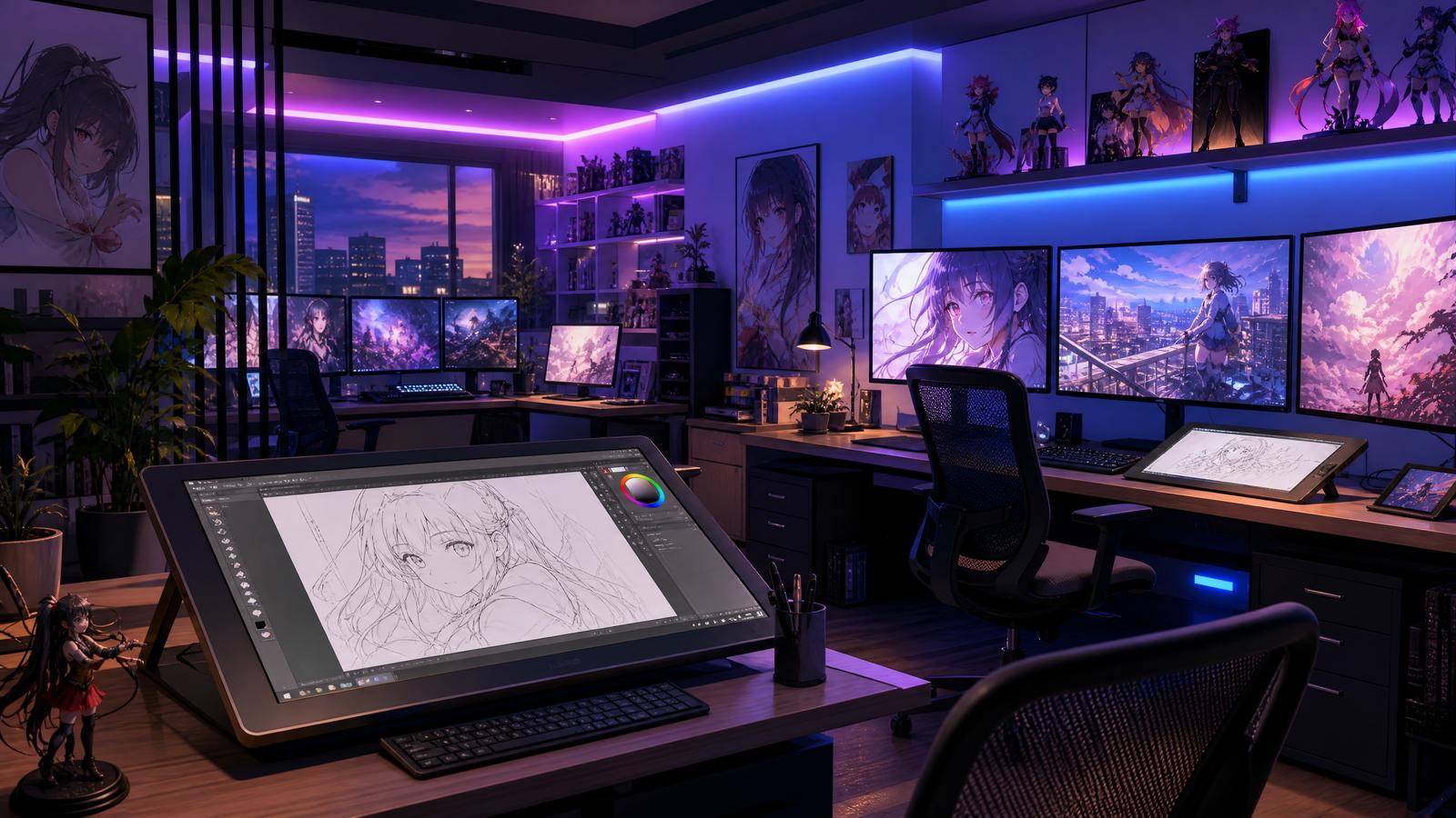 推特动漫制作工作室实景